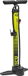 Bell Air Attack 650 High Volume Bicycle Pump Yellow Stripe with Gauge, Air Attack 650