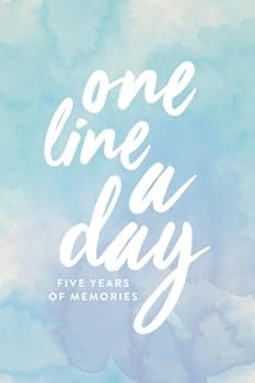 One Line a Day: Five Years of Memories, Purple and Blue Watercolor, 6x9 Diary, Dated and Lined Book