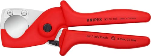 KNIPEX PlastiCut Schlauch- und Schutzrohrschneider aus zähem glasfaserverstärktem Kunststoff 185 mm 90 20 185