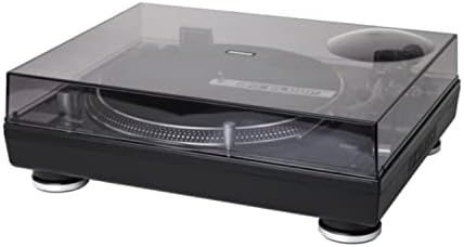 Reloop RP-7000 MK2 turntable with a clear dust cover installed.