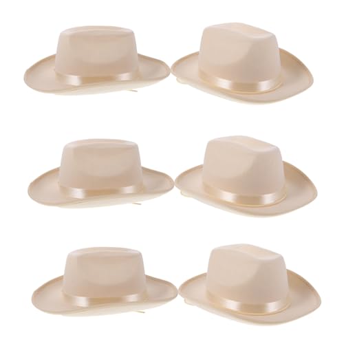 Chapeau de cowboy pour garçon fille Healeved lot de 6 avec sangle réglable