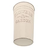 Didiseaon Jarrón de Flores Vintage de Hierro Macetero Metálico Rústico sin Asa 25 Cm de Alto Cubo Decorativo para Exhibir Flores en Hogar, Bodas y Decoración de Interiores