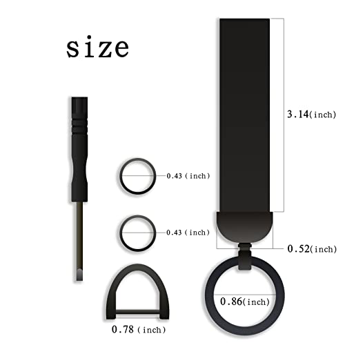 Bojkxup Leather Keychain, Simple Pattern Car Leather Keychain Metal Accessories Keyring Men Women (Brown) #TOP3