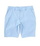 Roundtree & Yorke Performance Solid 9' Inseam Seersucker Shorts S95HR314, S95HR314B (Blue, 48)
