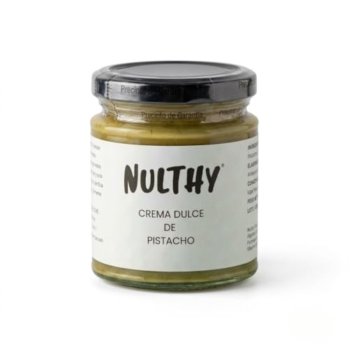 NULTHY 200g Crema Dulce de Pistacho Gourmet 45% - Sin Aceite de Palma - Pasta Premium para Untar, Postres, Desayunos y Repostería