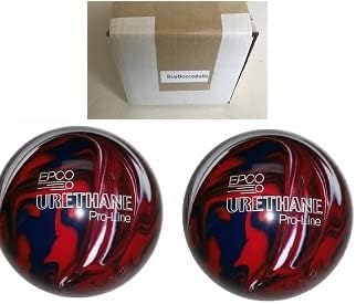 BuyBocceBalls - EPCO Duckpin Bowling Balls - 5 inch- 3lbs. 10 oz. Pack of 2 - Urethane - Dark Red, Royal & White - Made in USA
