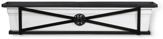 30in. The Medallion Tapered Iron Window Box with Vinyl Liner