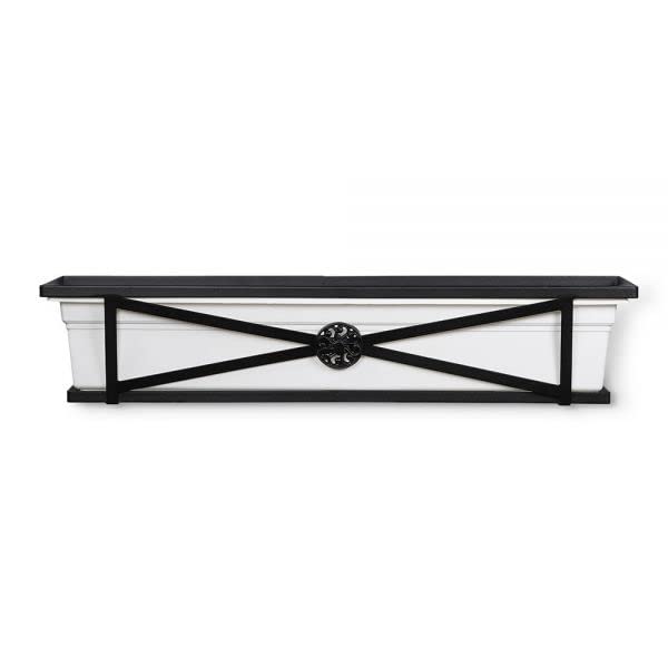 30in. The Medallion Tapered Iron Window Box with Vinyl Liner