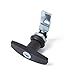 Torcarvh T-Handle Door Lock Latch for Truck Cap, Camper Trailer, Cabinet, Garage, Car RV Toolbox (Black, 1 Pack)