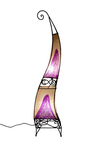 Orientalische Stehlampe Ashoura Beige 100cm Lederlampe Hennalampe Lampe | Marokkanische Große Stehlampen aus Metall… – Bild 3