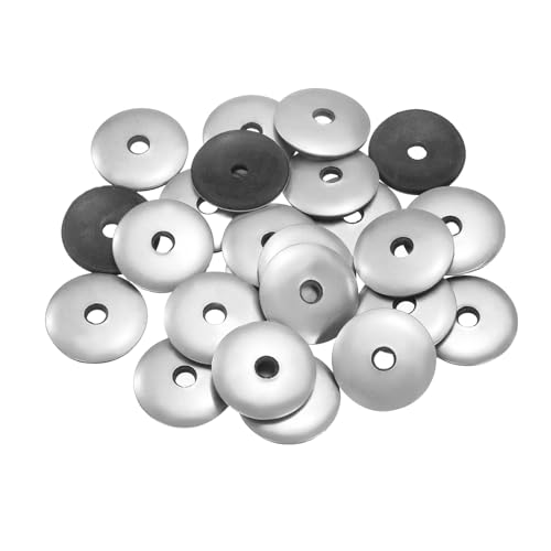 uxcell 25Pcs Neoprene Rubber Sealing Washers M5.5x25mm 304 Stainless Steel EPDM Bonded Sealing Washer Waterproof Gaskets for Screws Bolts