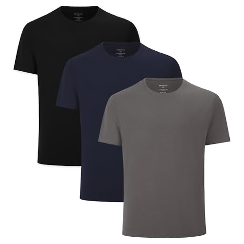 Image of netdraw Men's Ultra Soft Bamboo Viscose Cotton T-Shirt S-3XL | Moisture Wicking, Lightweight, Cool-Touch, Everyday Casual, Lounge, Sleep & Undershirt