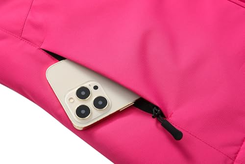 Image of MOERDENG Women's Waterproof Ski Jacket Warm Winter Coat Hooded Snowboarding Jacket Snow Coat