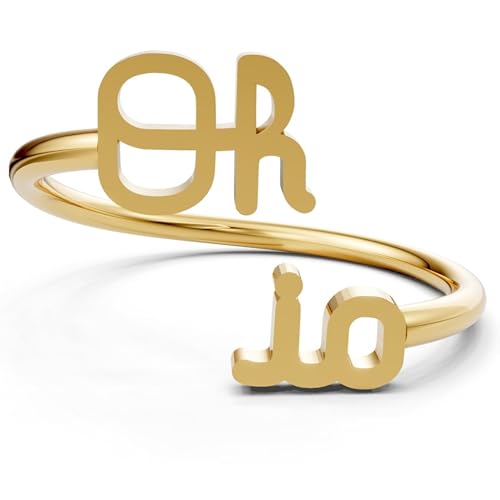 Stone Armory Ring for Ohio State Buckeyes – 18K Gold Plated Stainless Steel Script OH-IO Ring – Skin-Friendly, Adjustable Sizes 5-12 – OSU Gear and Buckeyes Accessories – Gift for Women, Alumni, and Football Fans,