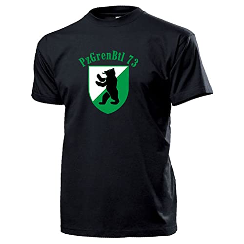 T-shirt noir PzGrenBtl 73 Bundeswehr pour passionné de rando
