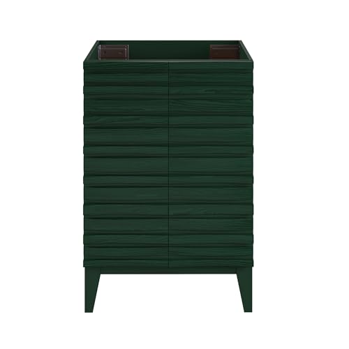 Image of Swiss Madison Cascade 24 inch Freestanding Bathroom Vanity Cabinet Without Top in Green Oak