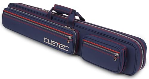 Cuetec Pro Line 95-755 4Bx8S Navy Blue w/Red Piping Billiards Pool Cue Case