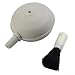 2 in 1 Air Blower Brush and Removable Lens Cleaner for Camera, Binoculars, Keyboards, Optics, Electronics and Watches, Plastic and Fiber Construction, White and Black Color