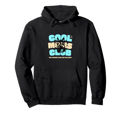 Cool Moms Club - Arte de línea negra de perro pastor alemán Sudadera con Capucha