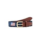Vineyard Vines Boys American Flag Canvas Club Belt, Navy, 28 US