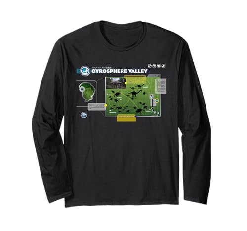 Jurassic World Gyrosphere Long Sleeve t-shirt à manches longues pour fan de dinosaures