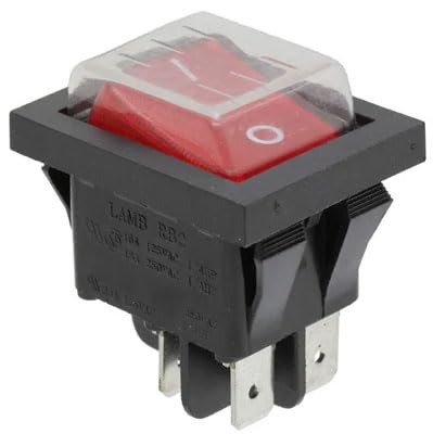 Generic Rocker Switch 2 Position On/Off, 4 Pinned Mytee E515, Sandia Plastic 10-0803, (Usually RED) (2, Small)