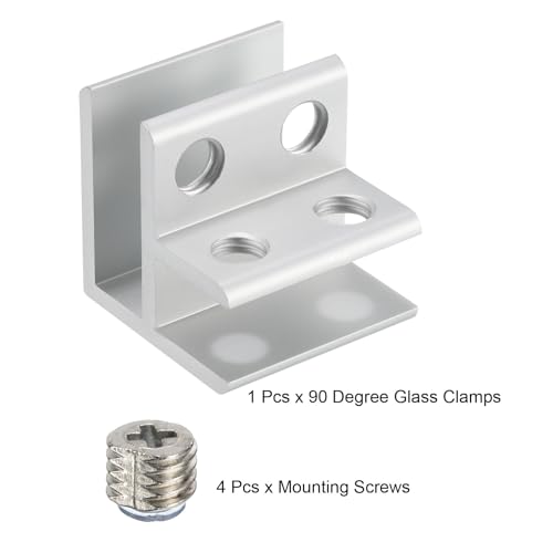 Support d'étagère en verre en alliage d'aluminium de haute précision à 90° - 4