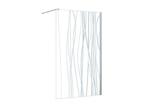 Vente-unique - Paroi de douche à l'italienne DANNA sérigraphiée - 140x200cm