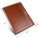 Padfolio/Resume Portfolio Folder for Women Men, WAVEYU Cute Chic Padfolio Cover Folder, Conference/Legal Document Organizer with Letter/A4 Size Clipboard, Document Sleeve, Brown