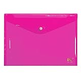 DAC - Malote A4 com Botão Polipropileno Rosa - 332 mm x 237 mm