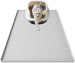 Cat Litter Mat Extra Large 34x22 inch (86x56 cm), Silicone Pet Litter Tray Mat, Urine and Waterproof, Odourless, Anti- Slip Easy Clean Cat Litter Tray Mat