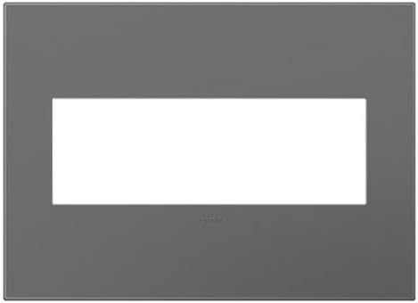 Legrand adorne 3-Gang Wall Plate Magnesium | 4 Pack Wall Plate, AWP3GMG4-4PK