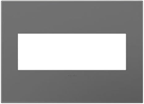 Legrand adorne 3-Gang Wall Plate Magnesium | 4 Pack Wall Plate, AWP3GMG4-4PK
