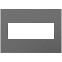 Legrand adorne 3-Gang Wall Plate Magnesium | 4 Pack Wall Plate, AWP3GMG4-4PK