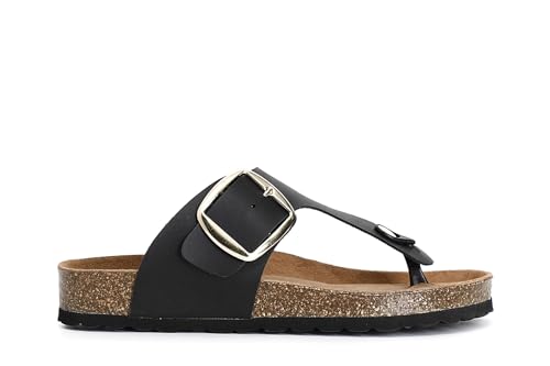 Tongs en cuir CAFèNOIR C1XP1014 sandales de luxe italien pour l'été