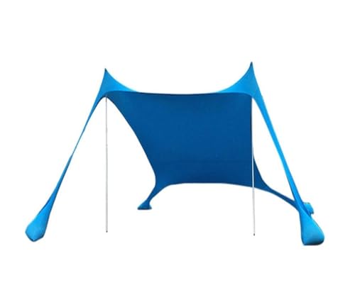 Camping Tent Windproof Pop Up Awning Outdoor Beach Sun Shade Canopy Tents for Fishing Picnics(Blue 200x160x150cm)