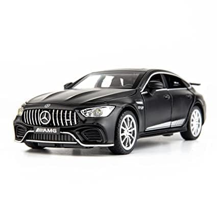 Invite Enterprise Exclusive Alloy Metal Pull Back Die-Cast Car 1:32 Mercdes Amg Gt63 Diecast Metal Pullback Toy Car With Openable Doors, Light Music Boys Gifts Toys For Kids(1:32 Amg Gt63 - Black)