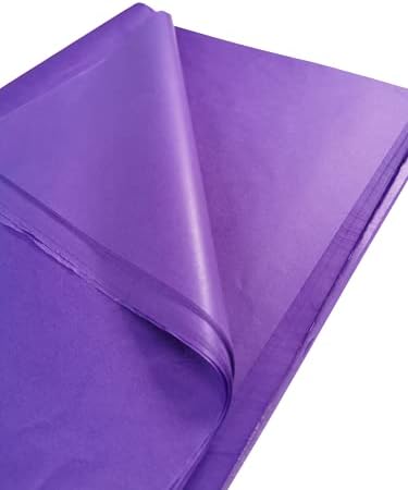 Violet Purple Tissue Paper 25 Large Sheets, Acid Free Art Paper, Perfect for Gift Wrap, Storage, Packing, Art & Craft Bulk Pack Archiving Shredding 70 x 50cm Sheet Size