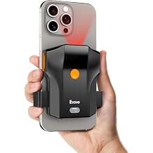 Eyoyo Bluetooth Barcode Scanner Wireless Portable Phone Back Clip 1D Bar Code Reader for Library, Retail Store, Book Inventory - Fast UPC ISBN Scanner Compatible with 4.7"-7.2" Android Phone, iPhone