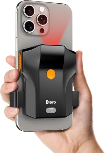 Eyoyo Bluetooth Barcode Scanner Wireless: Portable Phone Back Clip 1D...