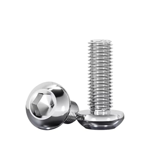 VirtuWard M8 304ステンレス鋼六角穴付き皿頭ネジM8 X10 40 70 80 90 100 110 120mmカップヘッド六角穴付きボルト(M8X65mm 5pcs)