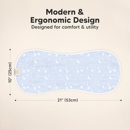 Image of 5-Pack Muslin Burp Cloths Baby Boy, Girl - Very Absorbent Baby Burp Cloth Rags, 8-Layers Viscose Derived from Bamboo Cotton Muslin Towel, Super Soft Spit Up Rags, No Shrink Washcloths (Constellation)