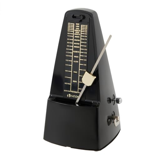 Metrônomo mecânico, Núcleo mecânico de cobre formato clássico batida precisa, vários modos de batida, adequado para piano guitarra bateria violino bateria saxofone preto Cabelo liso São Paulo Brasil