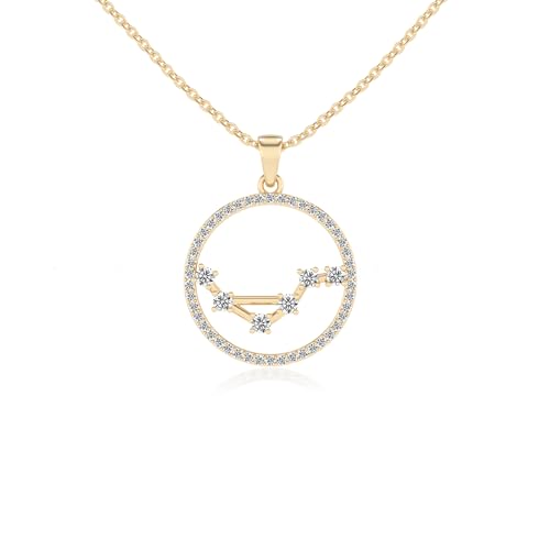 Moissanite Libra Pendant Necklace for...