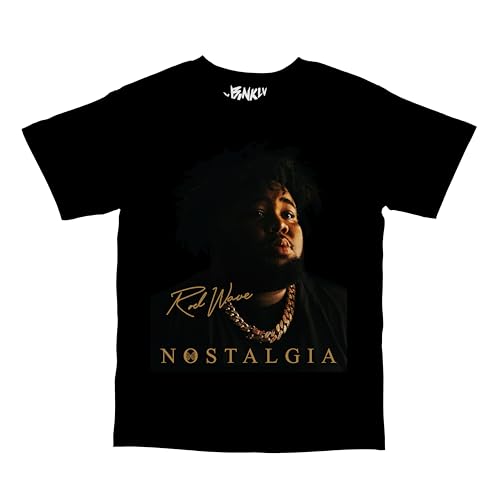 Rod Waves Nostalgia 2023 Tour Shirt Face Vintage Merch Concert Graphic Tee Rapper Shirt for Men Women Fans Black