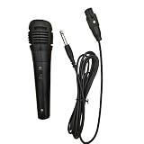 OMTONGXIN Micrófono Micrófono Karaoke Profesional con Cable de micrófono dinámico micrófono Vocal con XLR a Cable de 6.35mm for la grabación de Karaoke, Negro micrófono de Karaoke