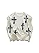 Verdusa Men's Sweater Vest Cross Print Ripped Y2k Sweaters Vintage Sleeveless Knit Tops Streetwear Black and White Large