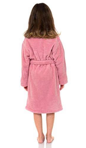 TowelSelections Girls Robe, Kids Plush Shawl Fleece Bathrobe2