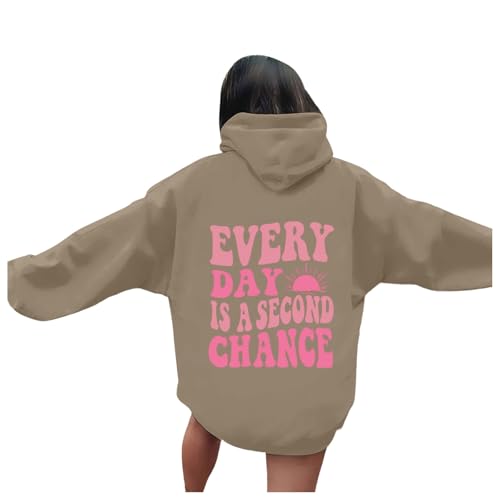 Sweat-shirt à capuche imprimé plage surf femme marron taille XXL vêtement streetwear