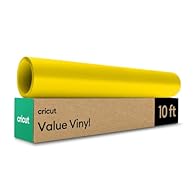 INCLUDES - 1 roll of Cricut Permanent Vinyl, 30.5 cm x 3 m (12" x 10 ft) in Yellow. WIDE APPLICATIONS - Permanent Vinyl is ideal for a variety of projects, including labels, decals, wall & window decorations, and so much more. DURABLE - This vinyl fe...
